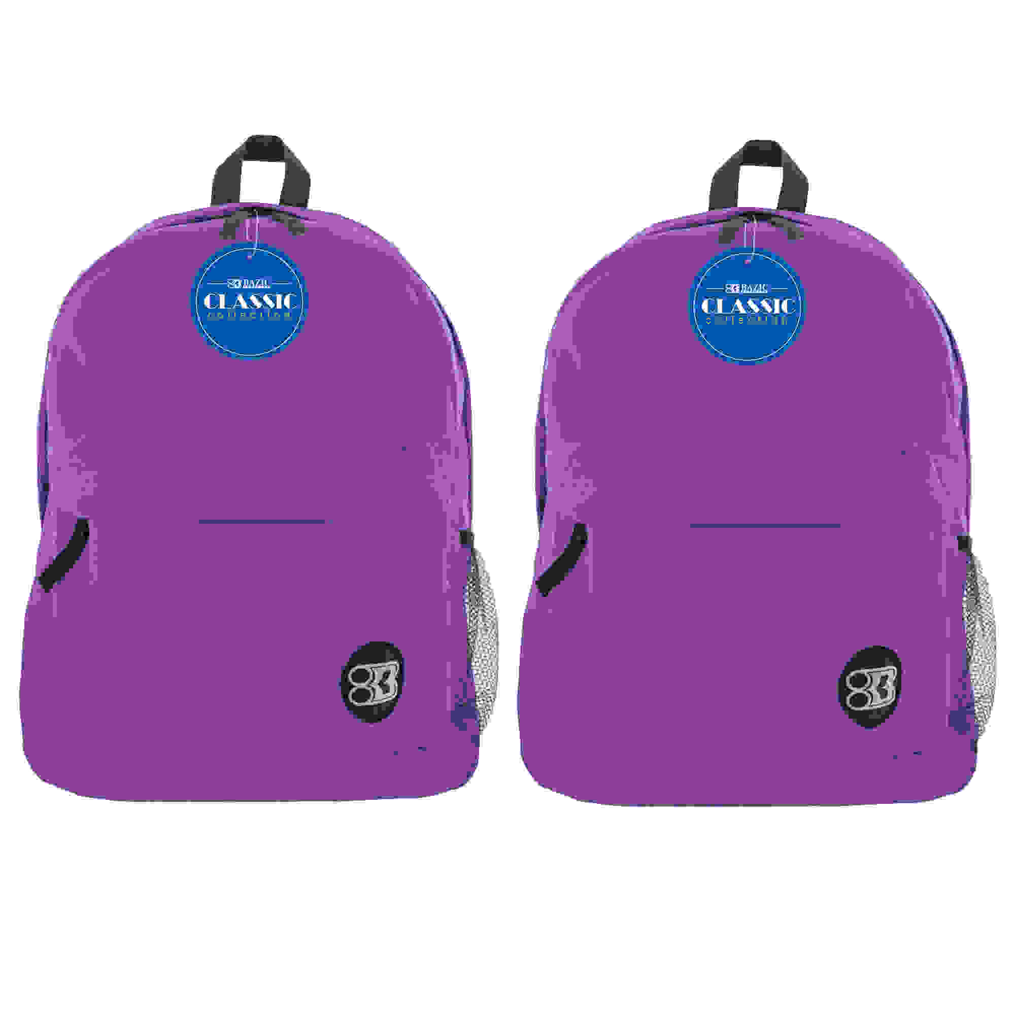 Classic Backpack 17" Purple, Pack of 2