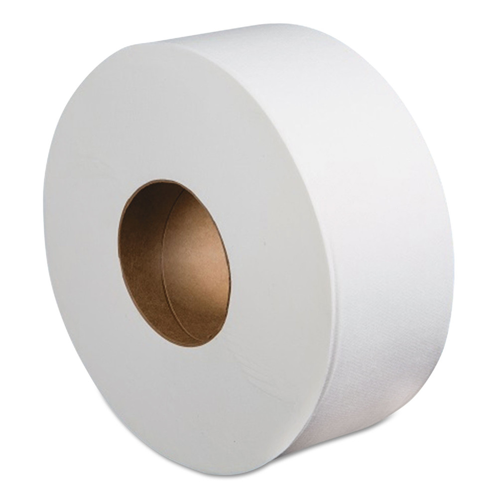 Jumbo Roll Bathroom Tissue, 2-Ply, White, 3.4" x 1000 ft, 12 Rolls/Carton