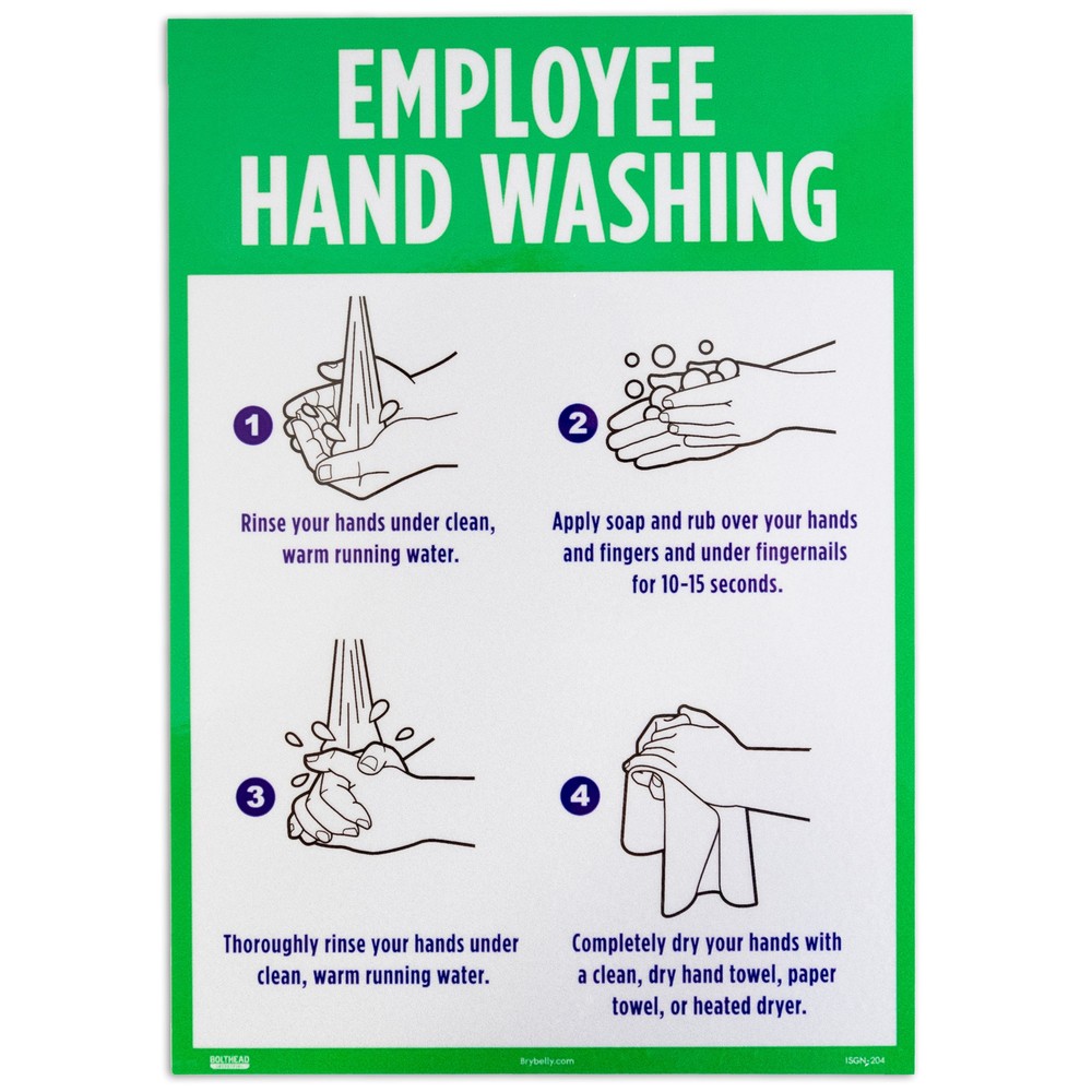 Employee Hand Washing Self-Adhesive Decal