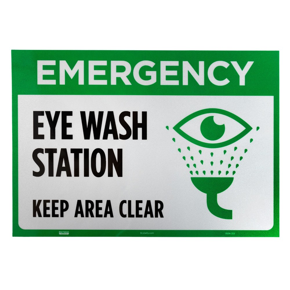 Emergency Eye Wash Station Self-Adhesive Decal