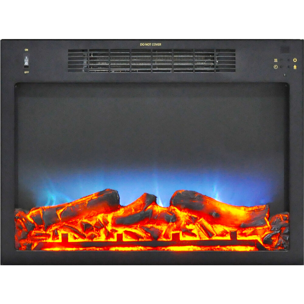 Cambridge Fireplace Insert: 23"x18"x4.3" LED, Remote, Logs