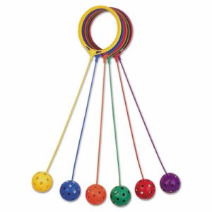 Swing Ball Set, Plastic, Assorted Colors, 6/Set