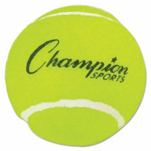 Tennis Balls, 2 1/2" Diameter, Rubber, Yellow, 3/Pack