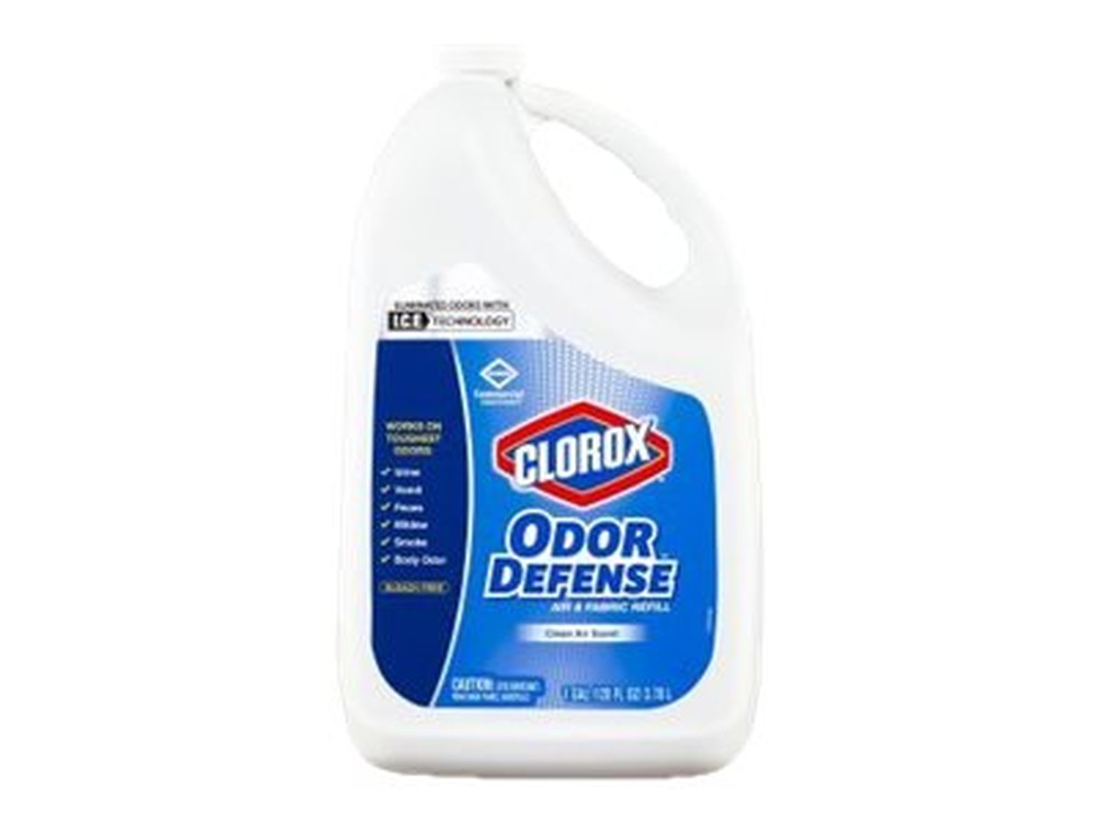 Commercial Solutions Odor Defense Air/Fabric Spray, Clean Air,1gal Bottle,4/CT