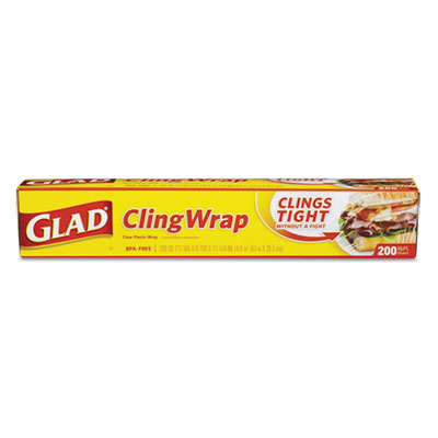Cling Wrap Plastic Wrap, 200 Square Foot Roll, Clear