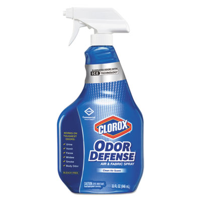Commercial Solutions Odor Defense Air/Fabric Spray, Clean Air, 32oz Bottle,9/CT