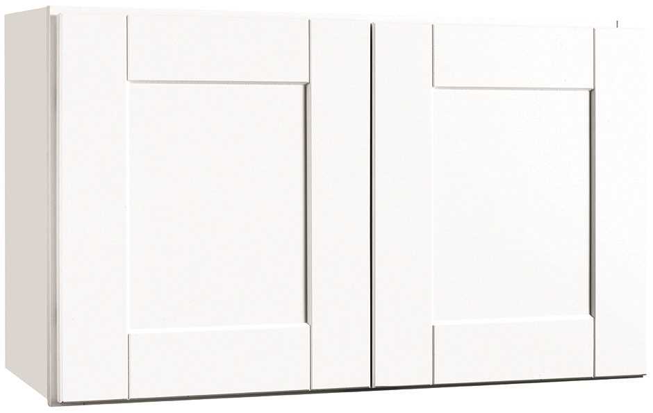 RSI HOME PRODUCTS ANDOVER SHAKER WALL BRIDGE CABINET, WHITE, 30X18 IN.