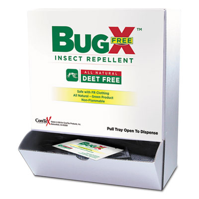 Insect Repellent Towelettes Box, DEET Free, 50/Box