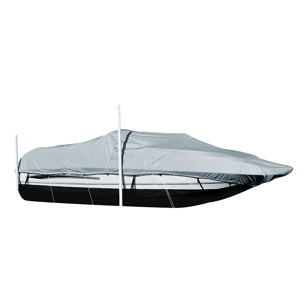 Carver Performance Poly-Guard Styled-to-Fit Boat Cover f/20.5' Sterndrive Deck Boats w/Walk-Thru Windshield - Grey