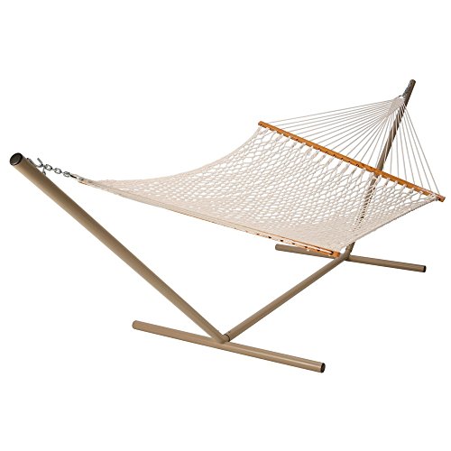 Deluxe Polyester Rope Hammock - White