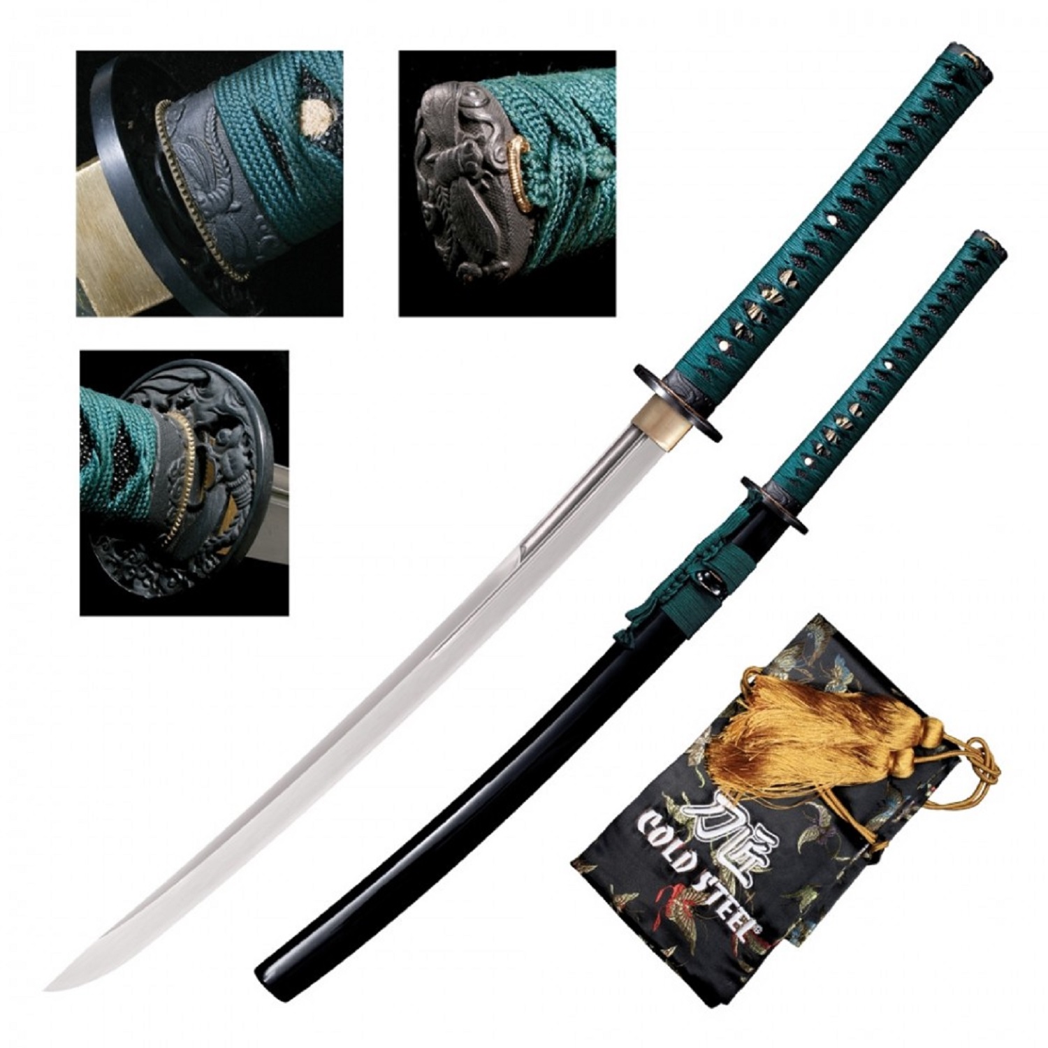 Cold Steel Wakizashi Long Handle Sword Dragonfly Series