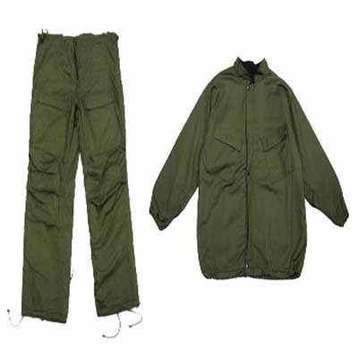 GREEN MILITARY "CHEMICAL SUIT" EXTRA SMALL (1060)