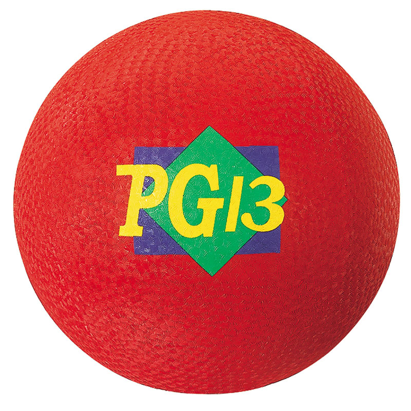 Playground Ball, 13" Diameter, Red