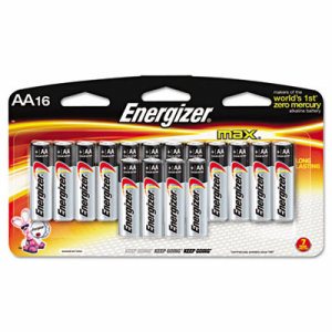 MAX Alkaline Batteries, AA, 16 Batteries/Pack
