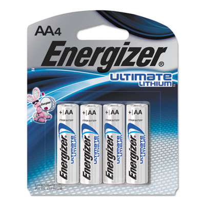 Ultimate Lithium Batteries, AA, 4/Pack