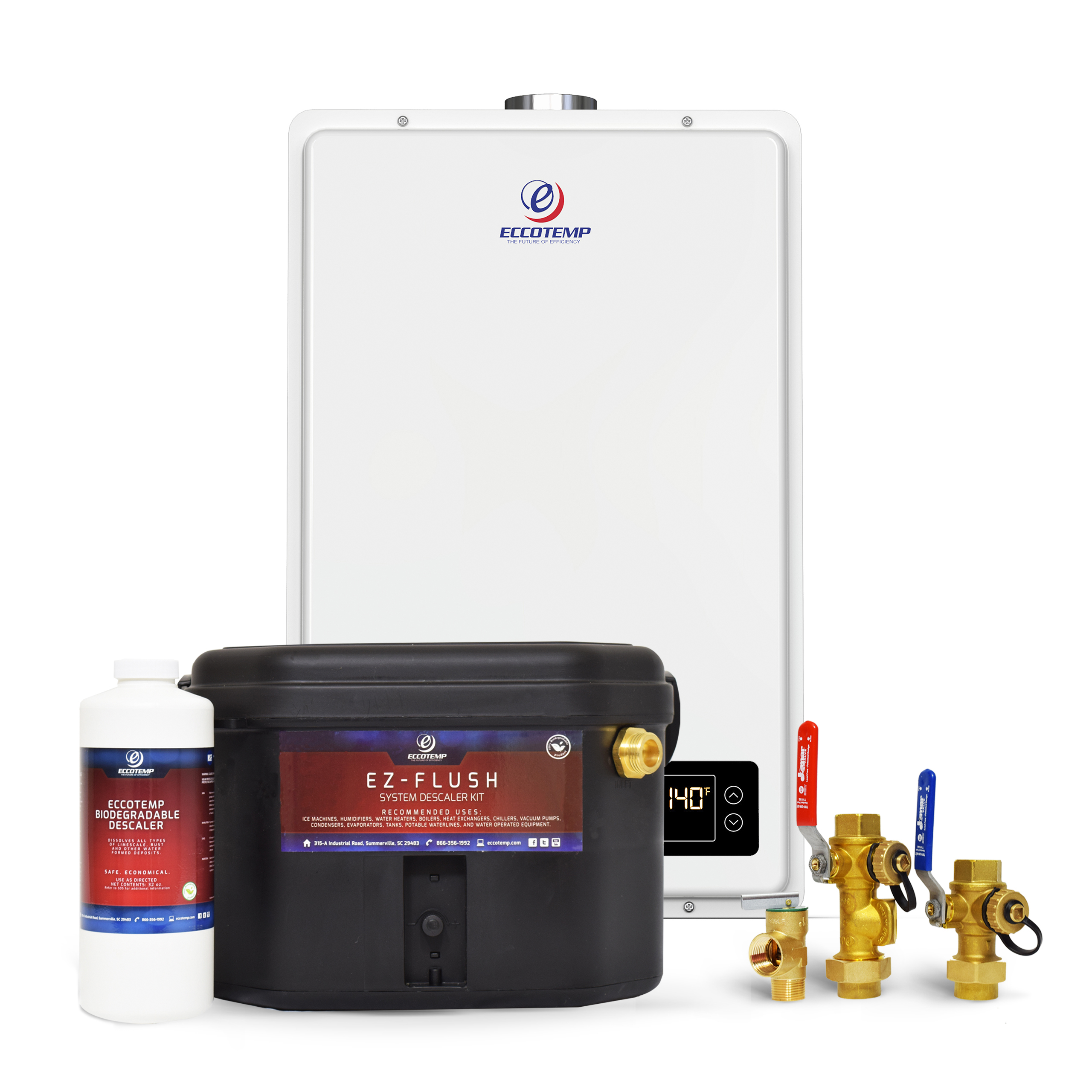 Eccotemp 20HI Indoor 6.0 GPM Liquid Propane Tankless Water Heater Service Kit Bundle