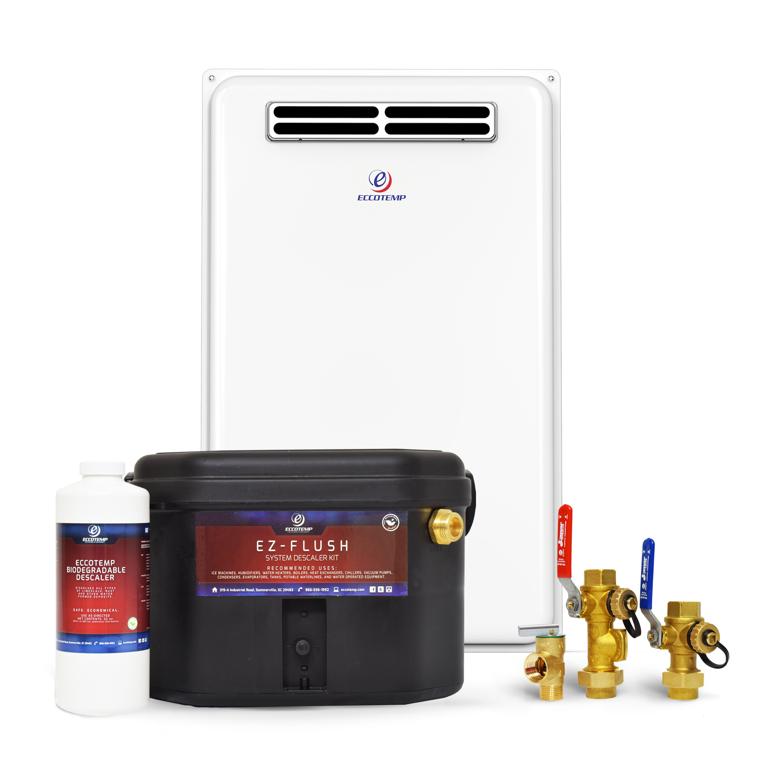 Eccotemp 45H Outdoor 6.8 GPM Natural Gas Tankless Water Heater Service Kit Bundle