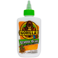 School Glue Liquid, 4 oz, Dries Clear, 6/Pack