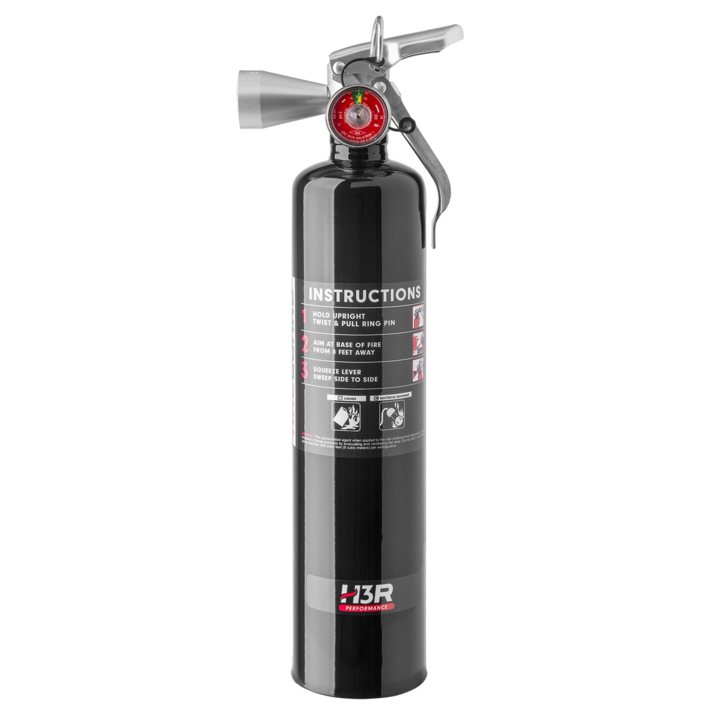 2.5 lb. HalGuard Black Clean Agent Fire Extinguisher