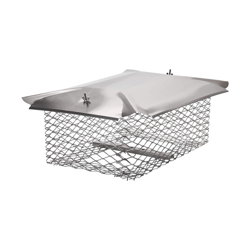 13" X 20" Hy-C Stainless Steel Universal Cap with 3/4" Mesh - U1320S34