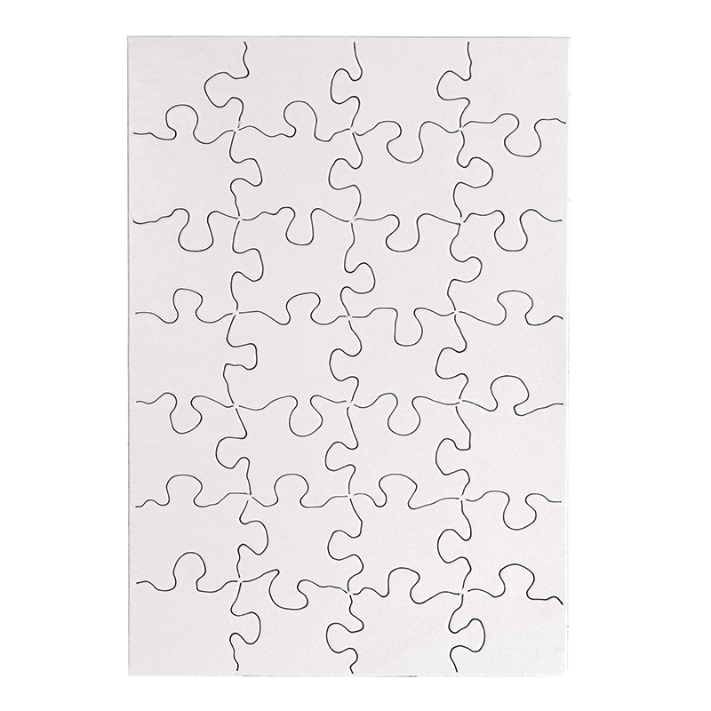 Compoz-A-Puzzle, 5 1/2" x 8" Rectangle, 28-Piece, Pack of 24