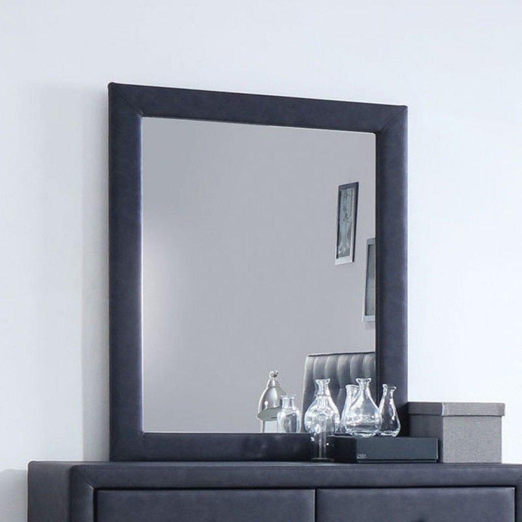 28" X 36" 2-Tone Gray Wooden Mirror