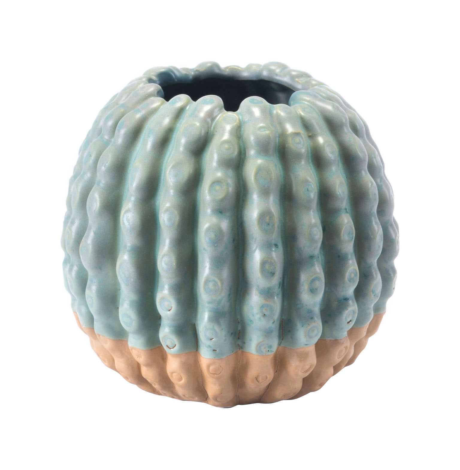 5.9" x 5.9" x 5.5" Green, Ceramic, Small Vase