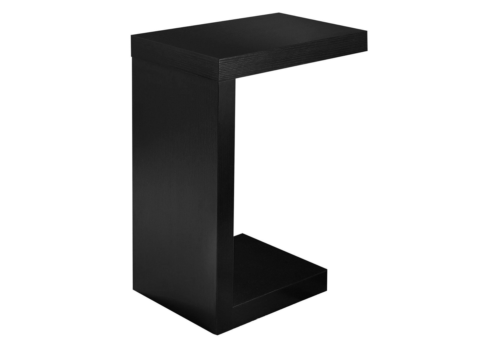 11.5" x 18" x 24" Black Hollow Core Particle Board Accent Table