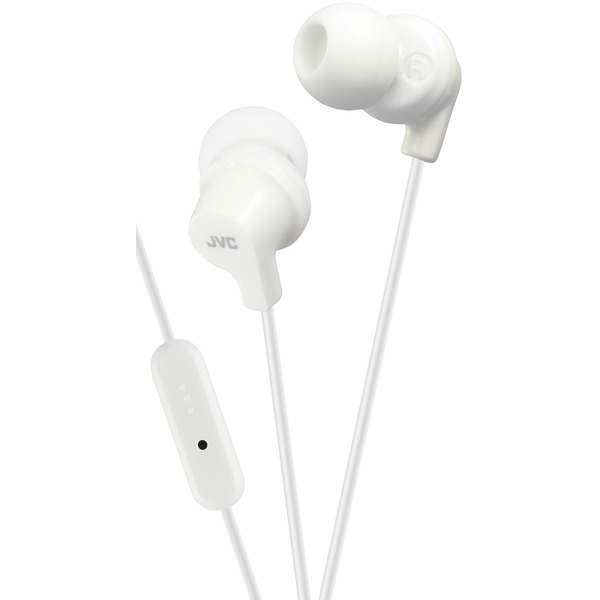 JVC HAFR15W In-Ear Headphones with Microphone (White)