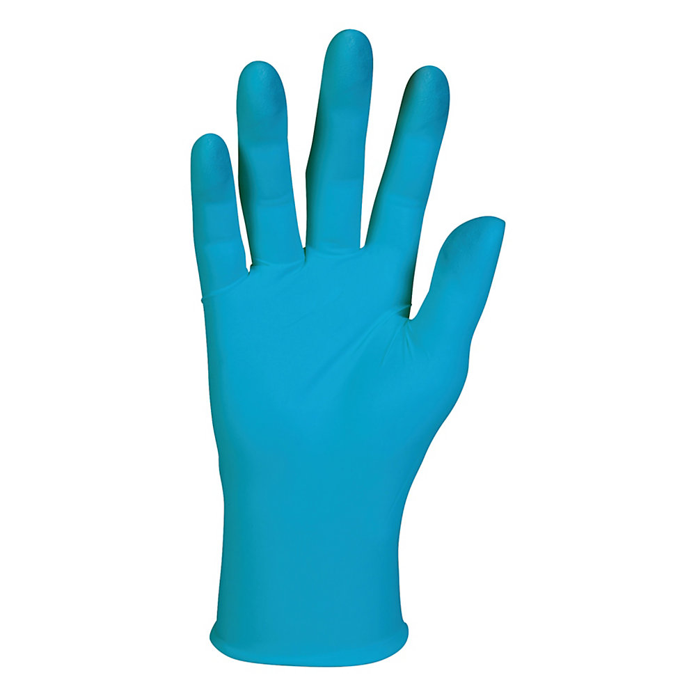 G10 Blue Nitrile Gloves, Blue, 242 mm Length, Medium/Size 8, 10/Carton