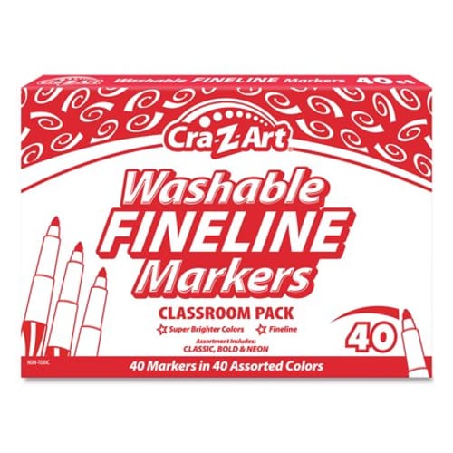 Cra-Z-Art Washable Fine Line Markers, 40 count