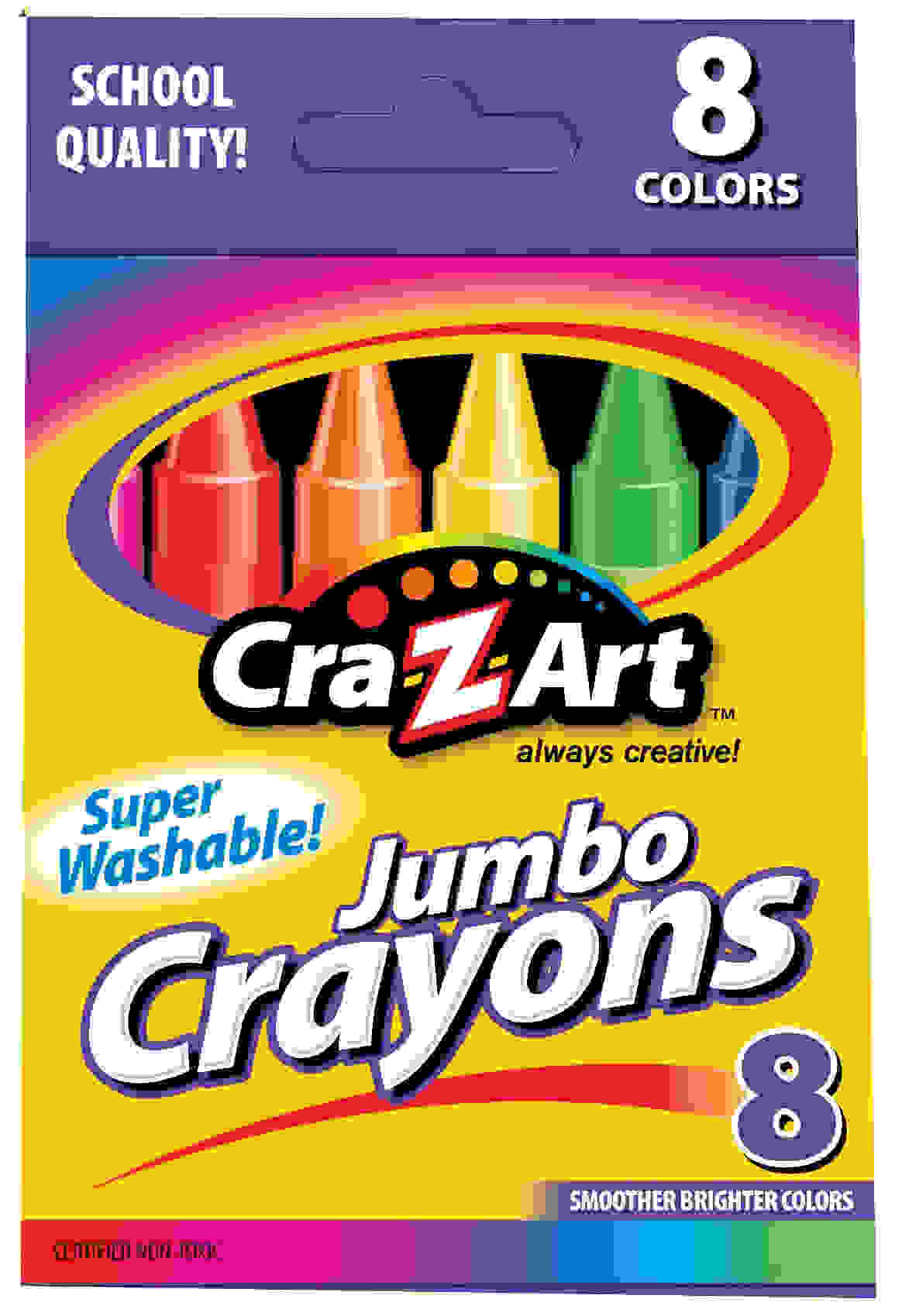 Jumbo Crayons, 8 Assorted Colors, 8/Pack