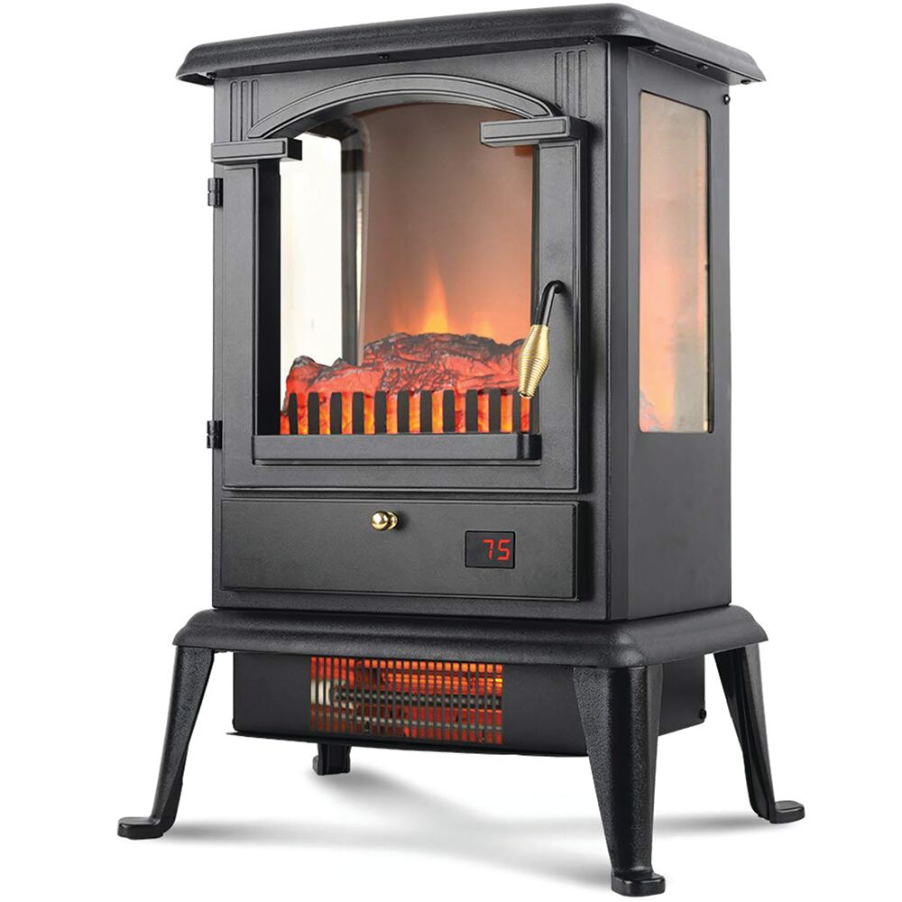 3-Sided Flame View Infrared Stove Heater