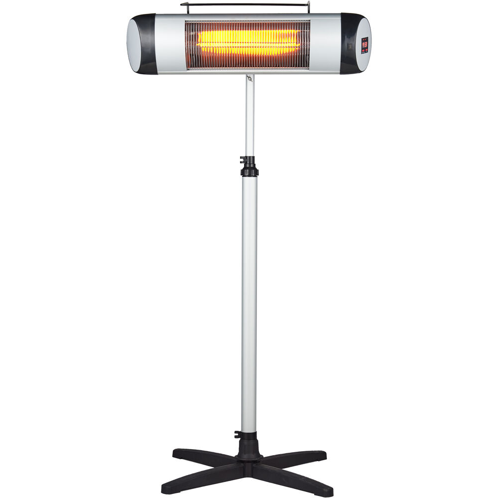 Patio Heater with Pole Stand, LED Display, Remote