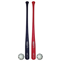 LVS 12 PC 6 BLUE 6 RED BATS WITH BALLS