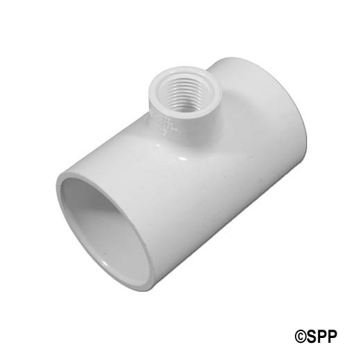 Fitting, PVC, Adapter Tee, 1-1/2"S x 1-1/2"S x 1/2"FPT