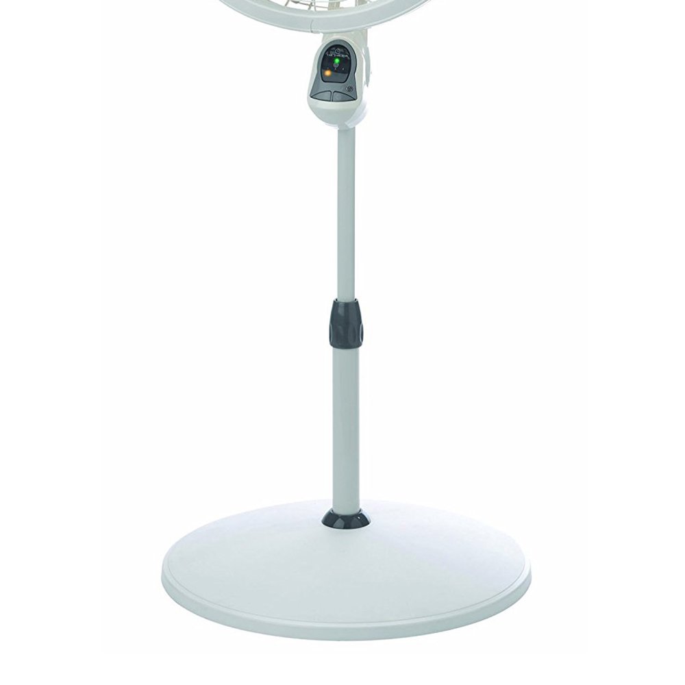 18? Elegance & Performance Pedestal Fan with Remote Control, White