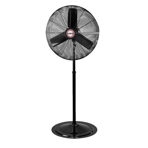30? 3-Speed Oscillating Industrial Grade Pedestal Fan, Black