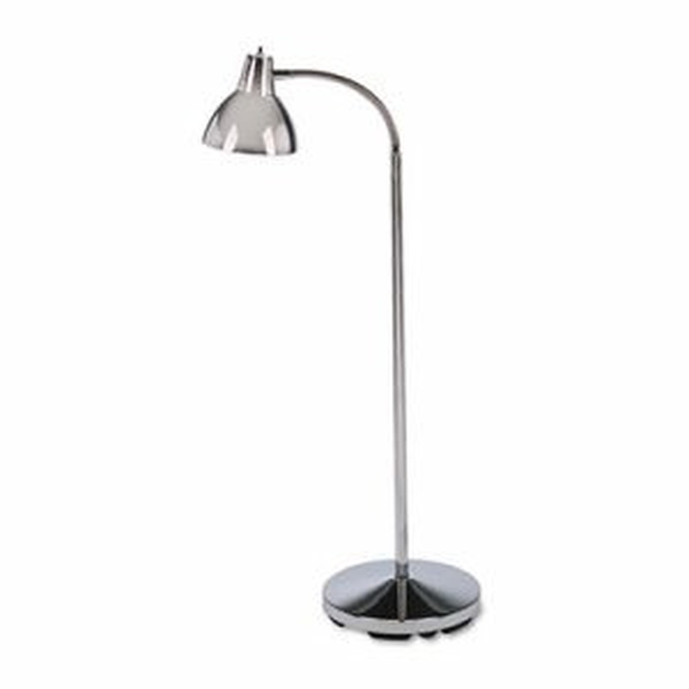 Classic Incandescent Exam Lamp, Three Prong, 74"h, Gooseneck, Stainless Steel