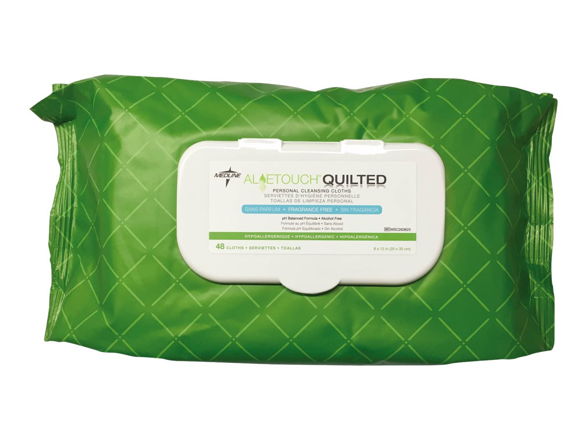 Aloetouch Select Premium Personal Cleansing Wipes, 8 x 12, 48/Pack, 