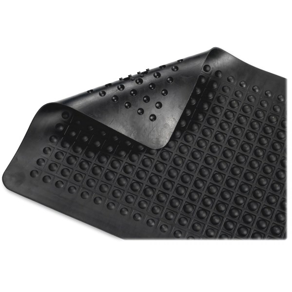 Flex Step Rubber Anti-Fatigue Mat, Polypropylene, 24 x 36, Black