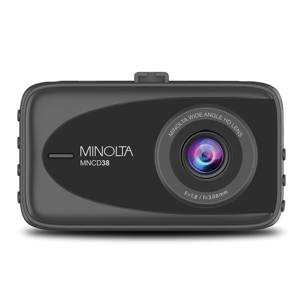 Minolta MNCD38-BK MNCD38 1080p Full HD Dash Camera with 3.2-Inch LCD Screen (Black)