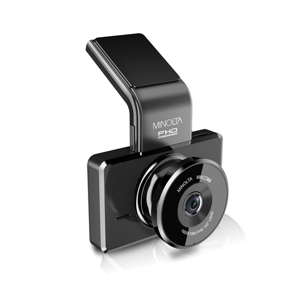 Minolta MNCD60-BK MNCD60 1080p Full HD ADAS Dash Camera with 3-Inch LCD Screen (Black)