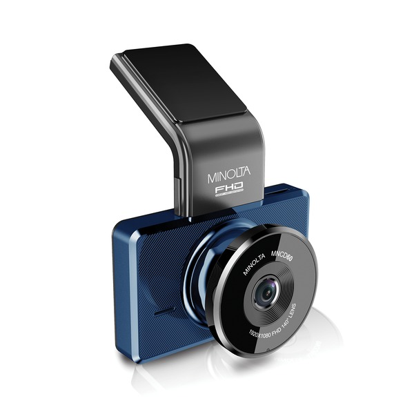 Minolta MNCD60-BL MNCD60 1080p Full HD ADAS Dash Camera with 3-Inch LCD Screen (Blue)