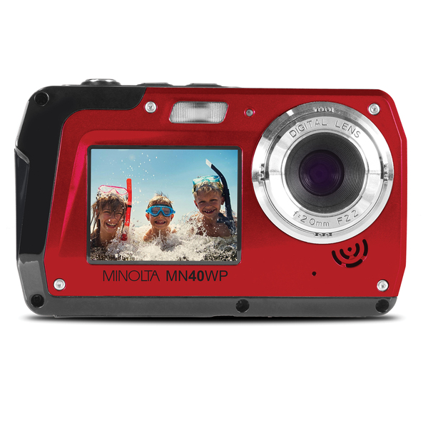 Minolta MN40WP-R 48.0-Megapixel Waterproof Digital Camera (Red)