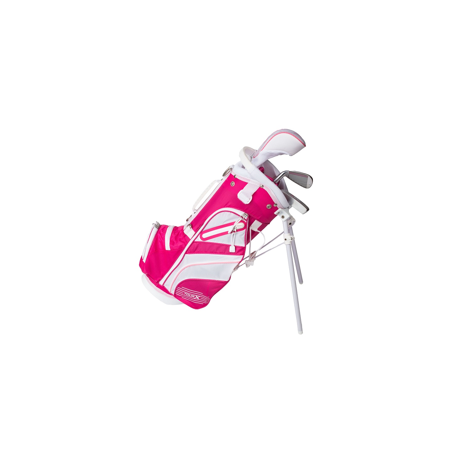 Tour X Size 0 Pink 3pc Jr Golf Set w/Stand Bag
