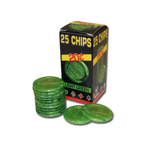 25 Pack of Modiano Composite Chips 4 gram - .20¢ (cent)