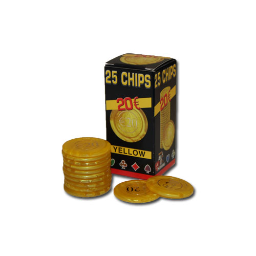 25 Pack of Modiano Composite Chips 4 gram - €20