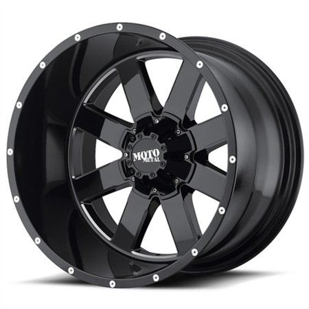 MO962 20x10 8x180.00 GLOSS BLACK W/ MILLED ACCENTS (-24 mm)