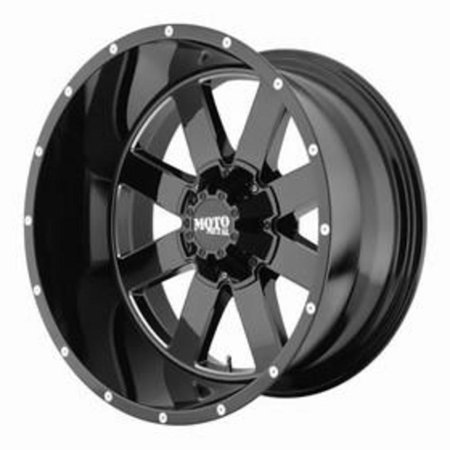 MOTO METAL 20x12 962 MO962 GLOSS BLACK WITH MILLED ACCENTS 8X6.5 bp 4.77 b/s -44